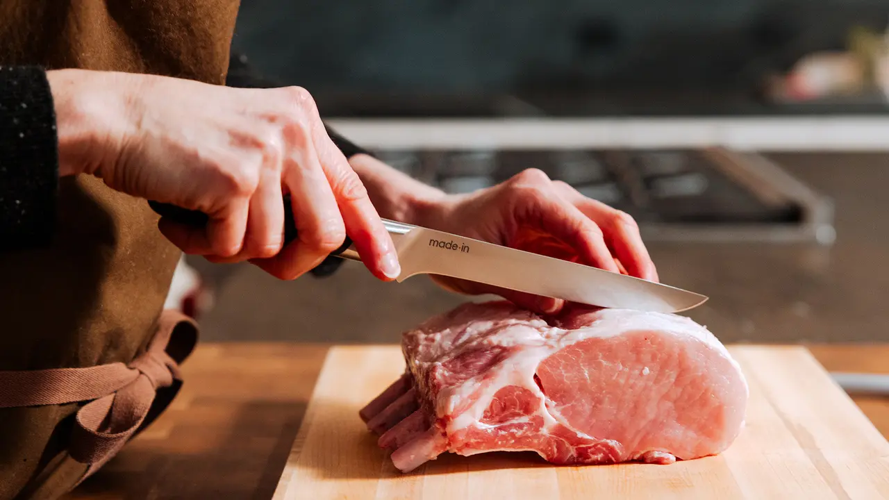 precision cutting with boning knife